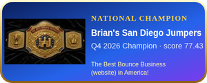Brian's San Diego Jumpers – Q4 2026 National Champion, The Best Bounce Business (website) in America