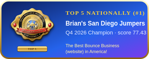 Brian's San Diego Jumpers – Q4 2026 Top 5 Nationally (#1), The Best Bounce Business (website) in America